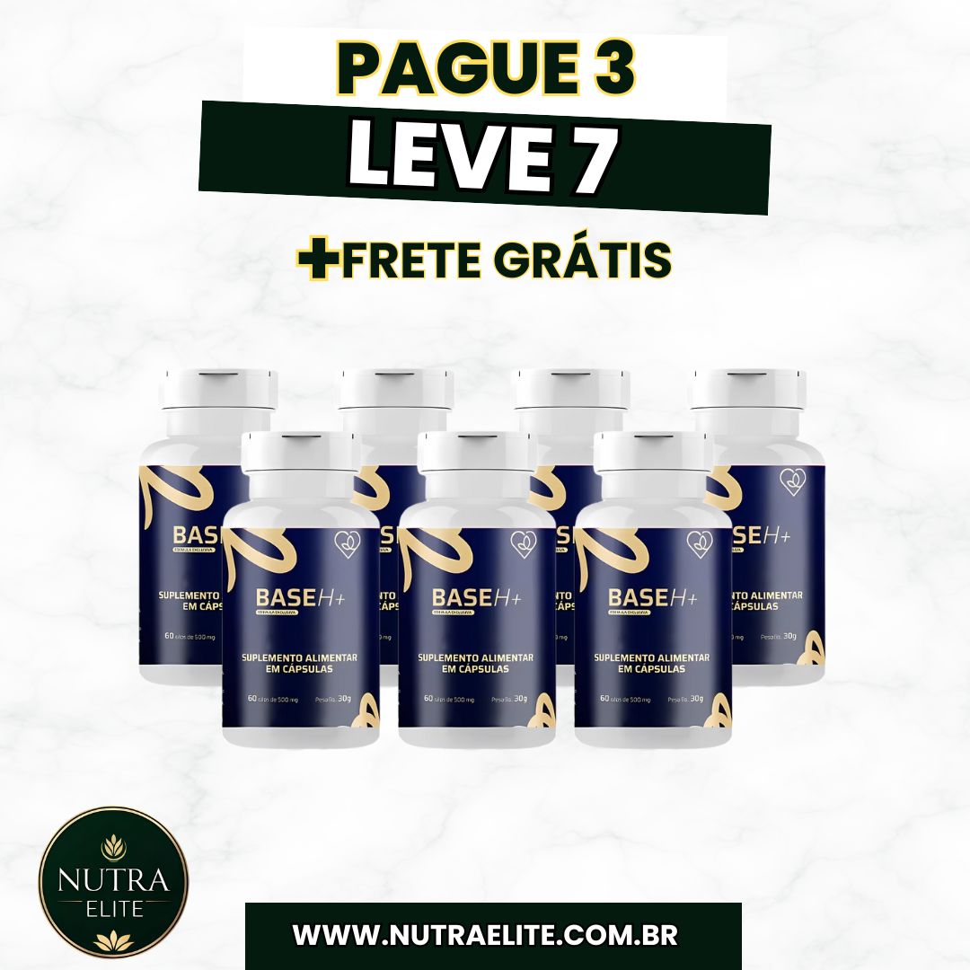 Base H+ – Potência, Desejo e Vitalidade Masculina – Compre 1 Leve 3 + Frete Grátis